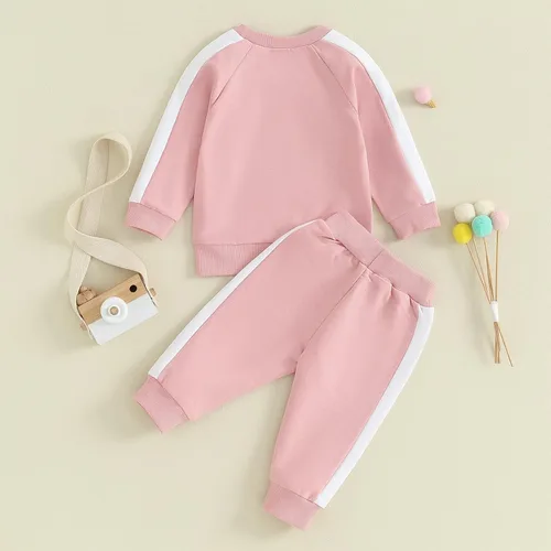 Miniatura 3 de Fernvia Ropa para bebé niña de 3, 6, 9, 12, 18 y 24 meses, conjuntos de sudadera de manga larga + pantalones