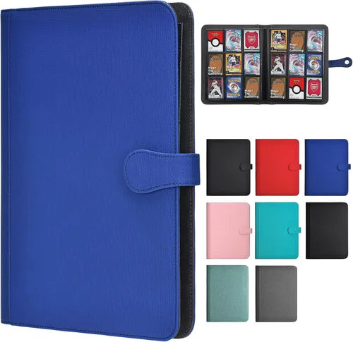 Miniatura 12 de HerriaT Carpeta de tarjetas intercambiables, carpeta de colección de tarjetas de poliuretano de 9 bolsillos para 360 tarjetas, libro de tarjetas