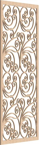 Miniatura 85 de 9 3/8"W x 24 3/8"H x 1/4"T Marilla Decorativos Paneles de Pared de Madera Calado, Abedul