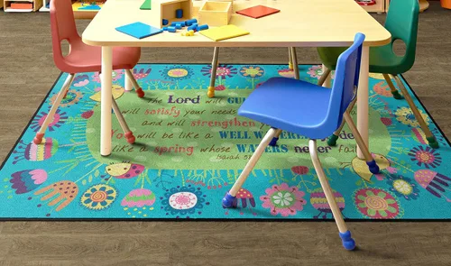Miniatura 2 de Flagship Carpets God's Garden - Alfombra inspiradora de adoración bíblica, alfombra de aprendizaje para aula o hogar, habitación de niños o sala