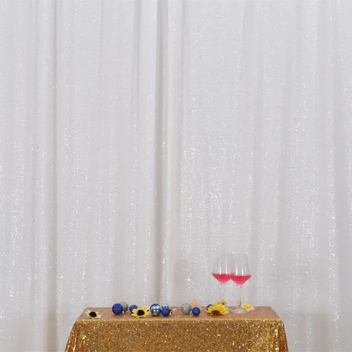 Miniatura 42 de Poise3EHome Cortina de Fondo de Lentejuelas Azul Bebé, Cortina de Fondo de Fotografía de Lentejuelas de 8 pies x 10 pies para Decoración de Fiestas