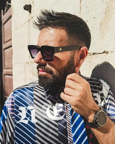 Miniatura 76 de VISOONE Moda 100% UV400 Protección Rectángulo TR90 Y2K Gafas de sol Accesorios para Mujeres Hombres RIVER, Carne de suelo/Gris Rosa