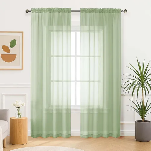 Miniatura 111 de Aiyufeng 2 paneles de cenefa transparente negra de 14 pulgadas de largo, cortinas cortas negras transparentes para dormitorio, cortinas de cocina