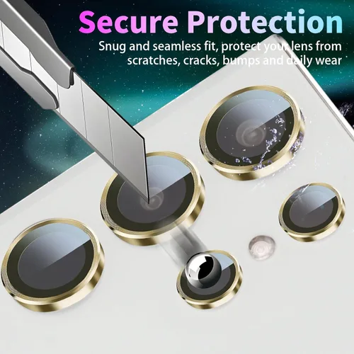 Miniatura 2 de Protector de lente de cámara para Samsung Galaxy S24 Ultra, cubierta individual de lente de vidrio templado con bandeja de instalación para Samsung