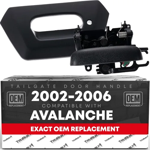 Miniatura 8 de T1A Conjunto de manija para portón trasero, metal mejorado, compatible con Chevrolet Avalanche 1500 2002-2006, Avalanche 2500 02-06, negro