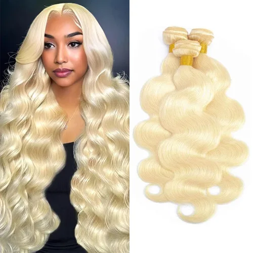Miniatura 22 de Extensiones de cabello humano ondulado rubio 613 de 12 pulgadas, 100% sin procesar, grado 14A, cabello humano virgen brasileño sin procesar, 1