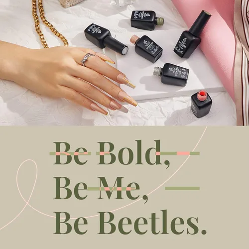 Miniatura 7 de beetles - Esmalte de uñas Shouthern Belle, juego de 6 esmaltes de color nude con purpurina, coral, verde, azul claro, semipermanente, usar con capa