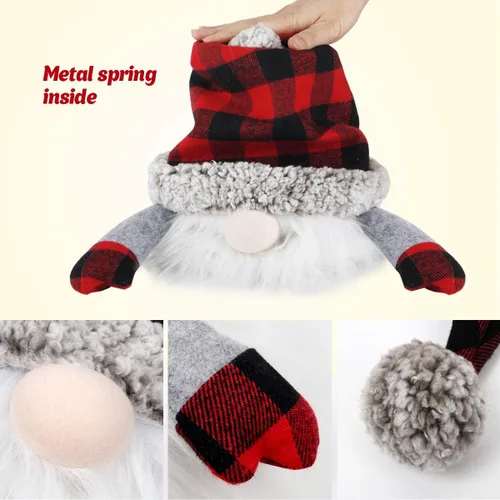 Miniatura 2 de D-FantiX Adorno para árbol de Navidad, 27.5 pulgadas, gran gnomo sueco Tomte, adornos de Navidad, gnomos de Papá Noel, decoraciones de Navidad