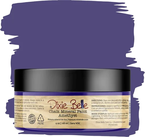 Miniatura 262 de Dixie Belle Paint Company - Pintura con acabado de tiza para muebles, color negro (Caviar), 1 galón, 128 fl oz, pintura mineral color rosa intenso