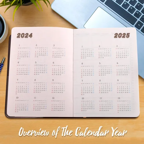 Miniatura 4 de Agenda 2024-2025, agenda semanal y mensual con calcomanías, calendario de cualquier año sin fecha impresa, 4.5 x 6.15 pulgadas (cacao)
