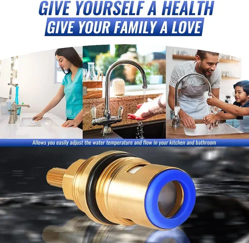 Miniatura 4 de Cartucho de cerámica de repuesto para Grohe 45887000, piezas de repuesto de cartucho de grifo de lavabo de baño, 3/4 pulgadas, uso para válvulas
