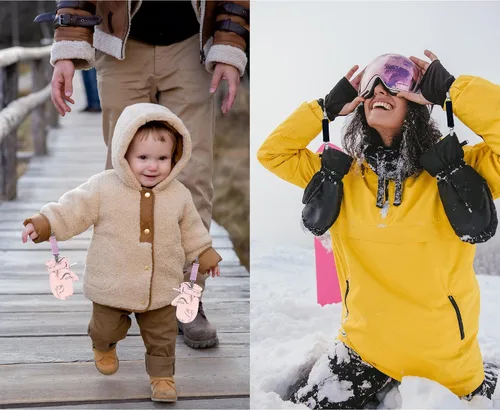 Miniatura 5 de UTTPLL Clips para guantes de acero inoxidable, clips para guantes para niños, bebés, niños y niñas de invierno, clips elásticos para guantes