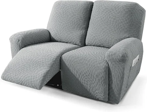 Miniatura 31 de ZNSAYOTX 2026 Funda elástica para sillón reclinable de 3 piezas (61 cm-94 cm) Fundas súper suaves para silla reclinable con bolsillo grande y lazos