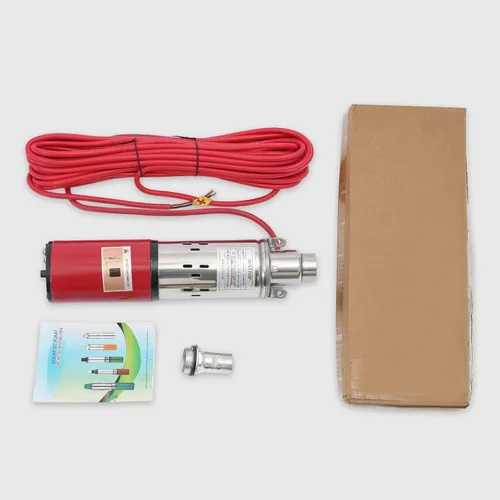 Miniatura 10 de Bomba sumergible de pozo profundo, bomba de agua de acero inoxidable de 12 V 180 W CC, flujo de 6.6 GPM, elevación de 82 pies, para riego de ranchos