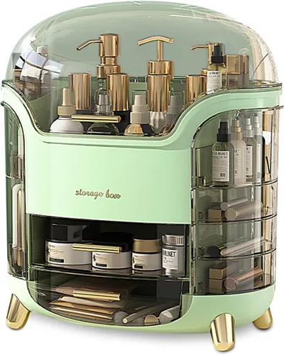 Omeily Organizador de Maquillaje Grande Mejorado Organizador de Tocador de Encimera Organizador de Cosméticos Caja de Almacenamiento de Maquillaje