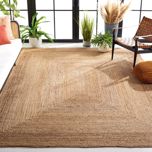 Miniatura 15 de SAFAVIEH Alfombra 5x8 - Colección Cape Cod - Marrón Natural, Jute Trenzado Hecho a Mano de Trama Plana (CAP252A)