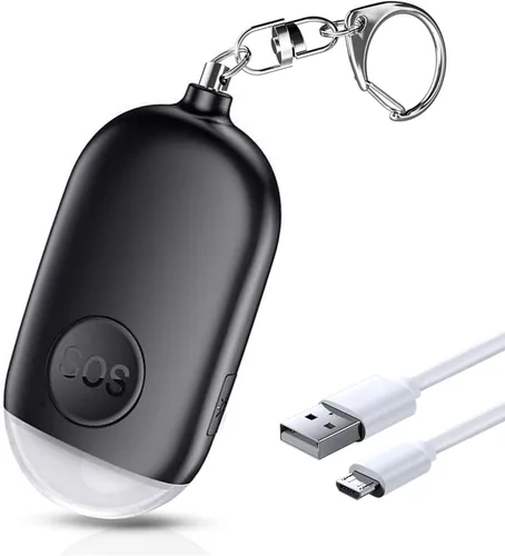 Safesound Personal Alarm Siren Song 1-Pack - Alarma de Autodefensa de 130dB Llavero con Linterna LED de Emergencia - Dispositivos de Protección