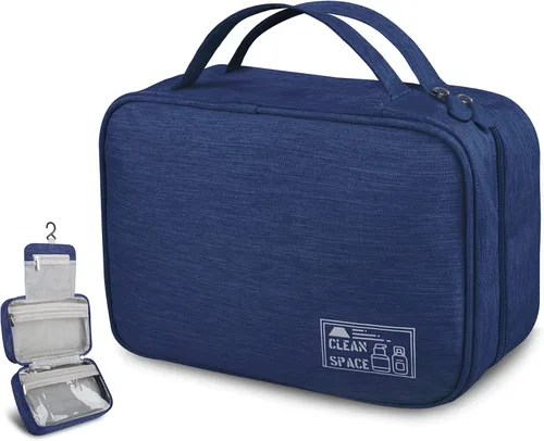 Bolsa de aseo colgante, bolsa de viaje de gran capacidad para artículos de tocador, tela Oxford impermeable, organizador de maquillaje, bolsa de