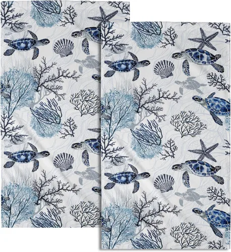 Miniatura 21 de Giwawa Juego de 2 toallas de mano vintage con diseño de oso y ciervo, diseño de alce y árbol, toalla de cara súper suave para baño, cocina, hombre
