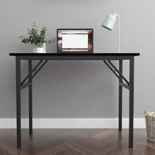Miniatura 4 de LP-AC5YB-8040 - Escritorio pequeño de 31.4 pulgadas para espacio pequeño, mesa plegable pequeña, escritorio compacto, no necesita instalación