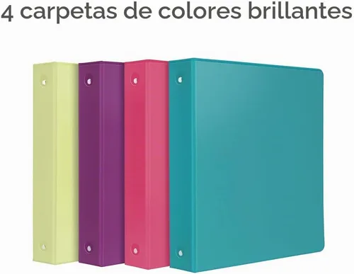 Miniatura 7 de Oxford Cardinal carpetas de 3 anillos, carpetas para la escuela y la oficina, duraderas de 1.5 pulgadas, anillos redondos, capacidad para 350 hojas
