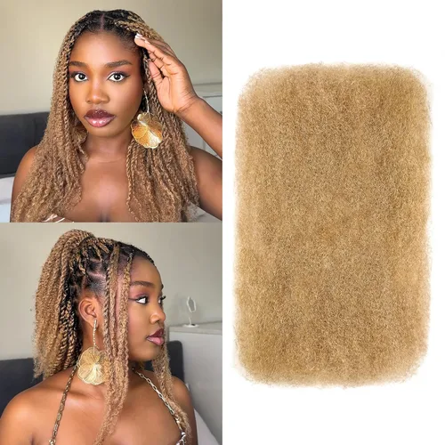 Miniatura 16 de BLL Afro Kinkys - Cabello humano a granel, 100% cabello humano para mini torsión, trenzas, extensiones de rastas, cabello rizado afro, color negro a