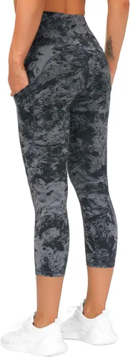 Miniatura 4 de The Gym People Pantalones deportivos gruesos de tiro alto, con bolsillos y control de abdomen, leggings para entrenar, correr, hacer yoga, para mujer