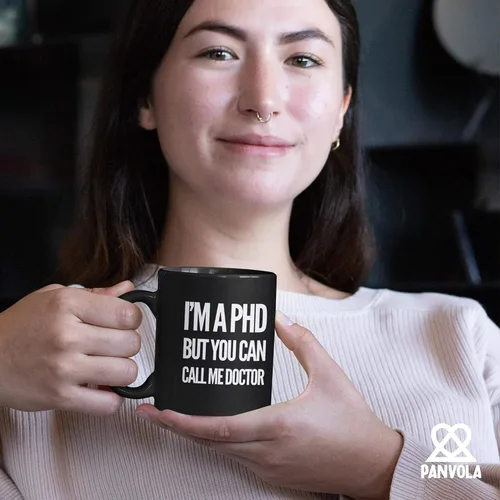 Miniatura 5 de I'm A PHD But You Can Call Me Doctor PhD Regalos de graduación Dr. Regalos de Dr. Taza de cerámica de 11 oz Negro 11 oz