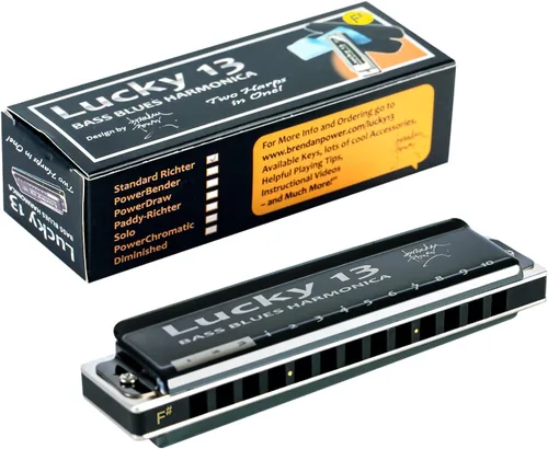Miniatura 11 de East top Lucky 13 Bass Plus Blues Armónica 13 Agujeros Diatónica Arpa Boca Órgano Profesional Richter Armónica C clave para adultos Clave de C
