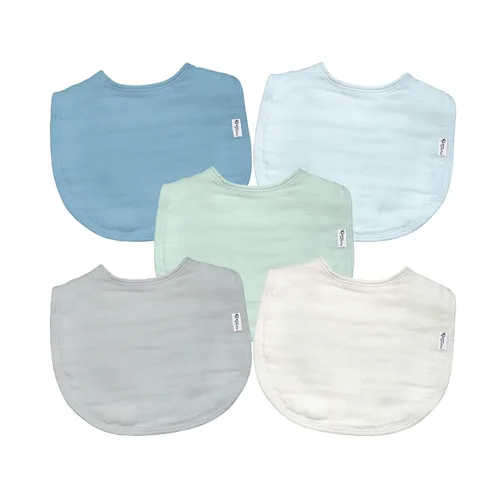 green sprouts Baberos absorbentes de muselina de algodón orgánico, hipoalergénico de 0 a 12 meses, certificado Standard 100 por OEKO-TEX, probado