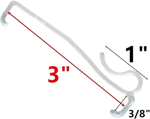 Miniatura 2 de Clips para cenefa, 6 unidades, 3 pulgadas, clip oculto, plástico transparente para persianas horizontales, soporte de retención de cenefa
