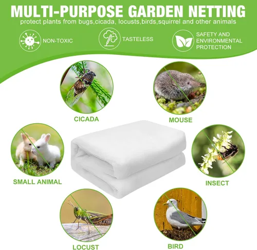 Miniatura 4 de 4 piezas de malla de malla para jardín, cubierta de jardín, red de jardín para cultivos de plantas frutales, protección de árboles, flores