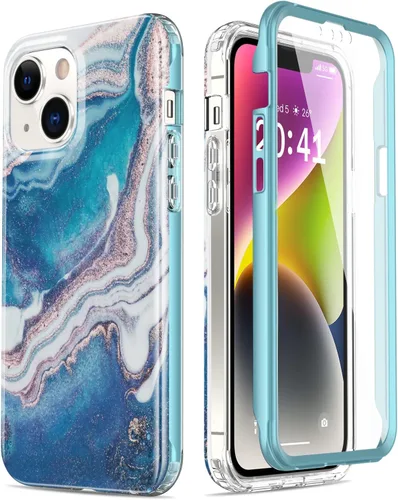 Miniatura 49 de Esdot Funda para iPhone 14 con Protector de Pantalla Integrado, Funda Resistente de Grado Militar con Diseños de Moda para Mujeres y Niñas, Funda