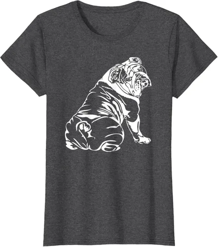 Miniatura 4 de Gracioso Bulldog Inglés playera perro Hund playera regalo, Azul (Heather blue)
