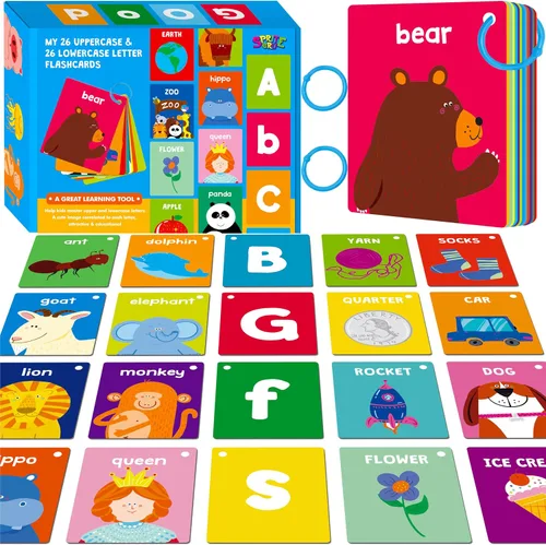 Miniatura 17 de 51 PIEZAS Tarjetas cognitivas en español para bebés, impresas a doble cara, 7 en 1 tarjetas coloridas, alfabeto, números, alimentos, animales