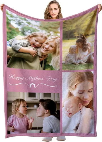 Miniatura 28 de Manta personalizada con imagen, manta de fotos personalizada, manta personalizada, regalos personalizados para novio, novia, mamá