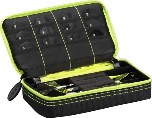 Casemaster Plazma - Estuche para dardos de punta suave y de acero, tiene capacidad para 3 dardos y cuenta con tubo de almacenamiento integrado y