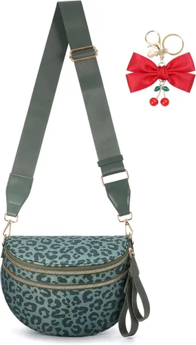 Bum Bag Crossbody Bag para mujer | Amplias bolsas | Riñoneras cruzadas de nailon | Monedero con cinturón para viajar y correr, regalos de moda para
