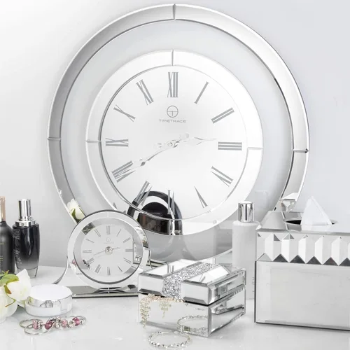 Miniatura 8 de Timetrace Caja pequeña de cristal de diamante plateado, joyero de cristal, caja decorativa, caja de recuerdos, organizador de joyas, organizador