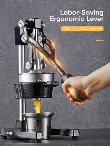 Miniatura 6 de FOHERE Exprimidor de Jugo de Naranja, Exprimidor de Limón de Hierro Fundido, Exprimidor de Cítricos Comercial Manual para Naranja, Limón, Granada