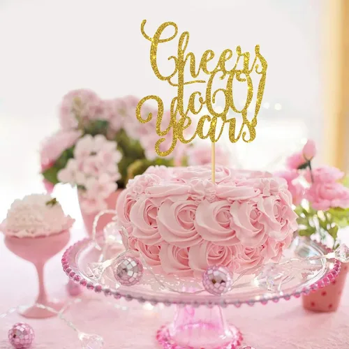 Miniatura 3 de Decoración de pastel con purpurina dorada para 60 años, feliz 60 cumpleaños, 60 y fabuloso, aniversario de boda, suministros de decoración de fiesta