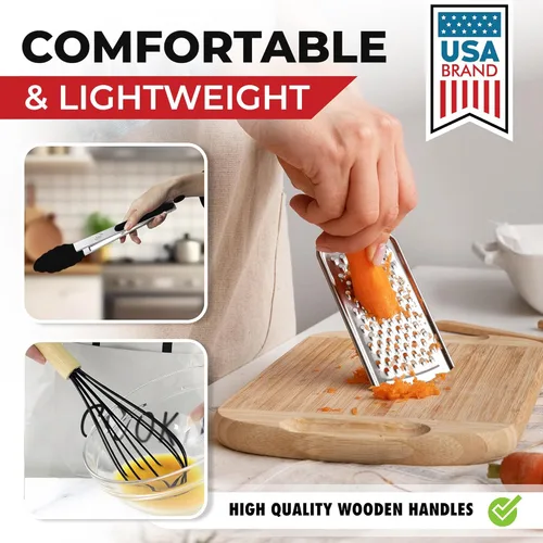 Miniatura 6 de Kaluns 50 piezas juego de utensilios de cocina de silicona juego completo de cocina - 427°C resistente al calor antiadherente utensilios de cocina