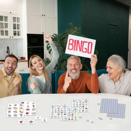 Miniatura 4 de Juego de bingo de té de jardín, tarjeta de bingo para fiesta de té, juego de bingo para 24 jugadores, actividades en interiores y exteriores, fiesta