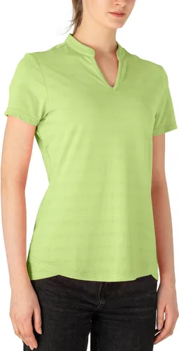 Miniatura 62 de Gopune Polo de golf con cuello en V para mujer, sin cuello, manga corta, ligera, de secado rápido, camisetas de tenis para correr