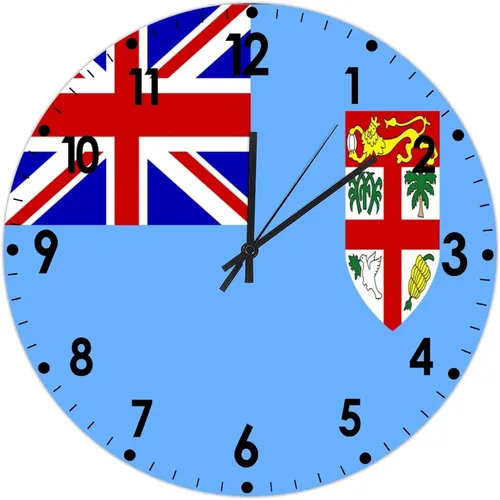 Miniatura 340 de Cheyan Reloj de pared con bandera de Canadá de 12 pulgadas, silencioso, sin tictac, de PVC, funciona con pilas, reloj redondo decorativo, regalo