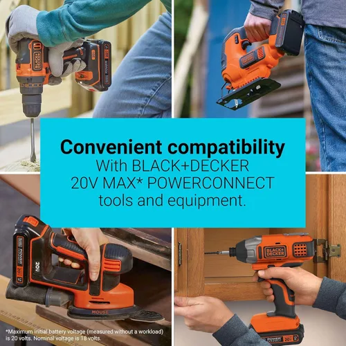 Miniatura 3 de BLACK+DECKER Batería de iones de litio de 20 V MAX POWERCONNECT de 1.5 Ah, paquete de 2, paquetes de baterías de herramientas inalámbricas