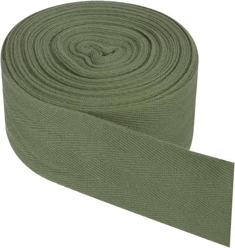 Miniatura 40 de PATIKIL Cinta de sarga de algodón de 1 pulgada, 50 yardas, cinta de algodón, cinta de encuadernación al bies, cinta de espiga para costura, Verde