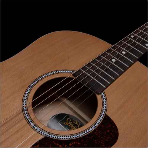 Miniatura 3 de Seagull S6 Cedar - Guitarra acústica delgada original, diapasón de palisandro, SEMI brillante natural