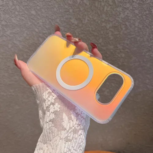Miniatura 27 de Magnética para Google Pixel 8 Funda para Mujeres, [Efecto Holográfico Iridiscente que Cambia de Color] Funda Protectora de Teléfono Mate de Moda