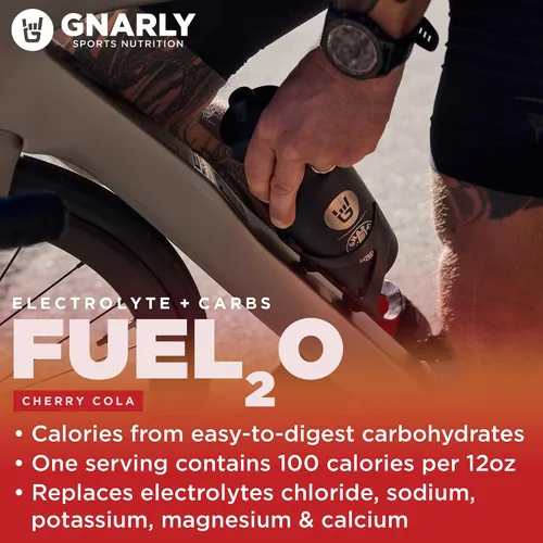 Miniatura 5 de Gnarly Nutrition Fuel2O Polvo de electrolitos, Cherry Cola – Certificado NSF Sport – Solución de electrolitos, combustible, reposición
